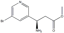 (R)-methyl 3-amino-3-(5-bromopyridin-3-yl)propanoate Structure