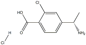 (S)-4-(1-aminoethyl)-2-chlorobenzoic acid hydrochloride Structure