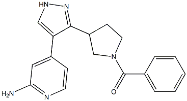 {3-[4-(2-Amino-pyridin-4-yl)-1H-pyrazol-3-yl]-pyrrolidin-1-yl}-phenyl-methanone Structure