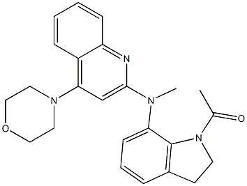 1-[7-(4-Morpholin-4-ylmethyl-quinolin-2-ylamino)-2,3-dihydro-indol-1-yl]-ethanone Structure