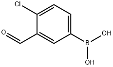4-Chloro-3-formylphenylboronic acid 구조식 이미지