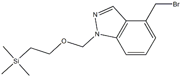 4-(bromomethyl)-1-{[2-(trimethylsilyl)ethoxy]methyl}-1H-indazole 구조식 이미지