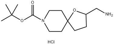 tert-butyl 2-(aminomethyl)-1-oxa-8-azaspiro[4.5]decane-8-carboxylate hydrochloride Structure