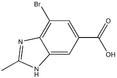 7-Bromo-2-methyl-3H-benzoimidazole-5-carboxylic acid 구조식 이미지