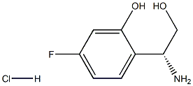 2-((1R)-1-AMINO-2-HYDROXYETHYL)-5-FLUOROPHENOL HYDROCHLORIDE 구조식 이미지