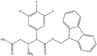 Fmoc-(R)-3-Amino-4-(3,4,5-trifluoro-phenyl)-butyric acid 구조식 이미지