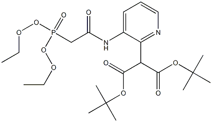 di-tert-butyl 2-(3-(2-(diethoxyphosphoryl)acetamido)pyridin-2-yl)malonate Structure