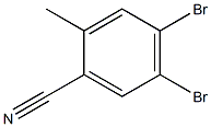 4,5-Dibromo-2-methyl-benzonitrile Structure