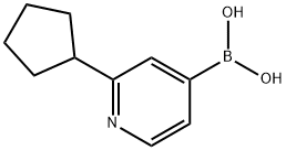 (2-cyclopentylpyridin-4-yl)boronic acid 구조식 이미지