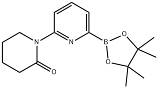 1-(6-(4,4,5,5-tetramethyl-1,3,2-dioxaborolan-2-yl)pyridin-2-yl)piperidin-2-one 구조식 이미지