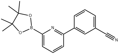 3-(6-(4,4,5,5-tetramethyl-1,3,2-dioxaborolan-2-yl)pyridin-2-yl)benzonitrile Structure