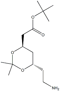 tert-butyl 2-((4R,6S)-6-(2-aminoethyl)-2,2-dimethyl-1,3-dioxan-4-yl)acetate Structure