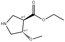 ethyl trans-4-methoxypyrrolidine-3-carboxylate Structure