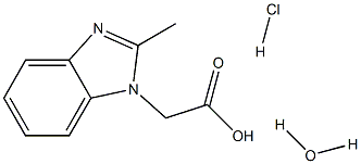 (2-methyl-1H-benzimidazol-1-yl)acetic acid hydrochloride hydrate 구조식 이미지