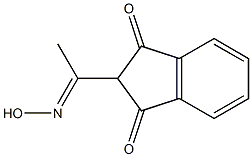 2-(N-hydroxyethanimidoyl)-1H-indene-1,3(2H)-dione 구조식 이미지