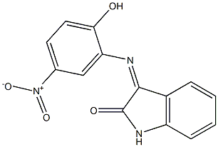 3-[(2-hydroxy-5-nitrophenyl)imino]-1,3-dihydro-2H-indol-2-one 구조식 이미지