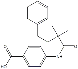 4-(2,2-DIMETHYL-4-PHENYLBUTANAMIDO)BENZOIC ACID Structure