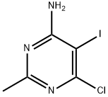 6-CHLORO-5-IODO-2-METHYLPYRIMIDIN-4-AMINE 구조식 이미지