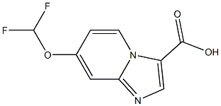 7-(DIFLUOROMETHOXY)IMIDAZO[1,2-A]PYRIDINE-3-CARBOXYLIC ACID 구조식 이미지