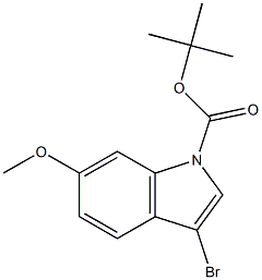 TERT-BUTYL 3-BROMO-6-METHOXY-1H-INDOLE-1-CARBOXYLATE Structure