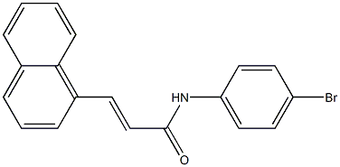 N-(4-bromophenyl)-3-(1-naphthyl)acrylamide 구조식 이미지