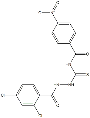 N-{[2-(2,4-dichlorobenzoyl)hydrazino]carbonothioyl}-4-nitrobenzamide 구조식 이미지