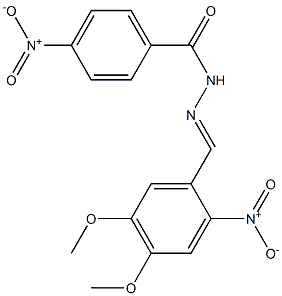N'-(4,5-dimethoxy-2-nitrobenzylidene)-4-nitrobenzohydrazide 구조식 이미지