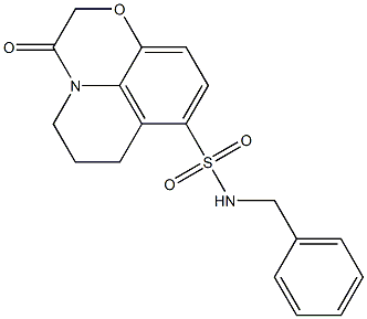 N-benzyl-3-oxo-3,5,6,7-tetrahydro-2H-[1,4]oxazino[2,3,4-ij]quinoline-8-sulfonamide 구조식 이미지