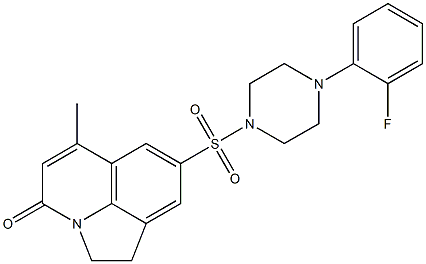 8-((4-(2-fluorophenyl)piperazin-1-yl)sulfonyl)-6-methyl-1H-pyrrolo[3,2,1-ij]quinolin-4(2H)-one Structure
