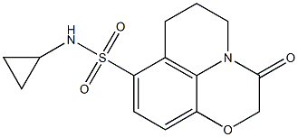 N-cyclopropyl-3-oxo-3,5,6,7-tetrahydro-2H-[1,4]oxazino[2,3,4-ij]quinoline-8-sulfonamide Structure