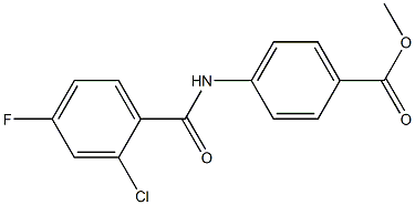 methyl 4-(2-chloro-4-fluorobenzamido)benzoate Structure