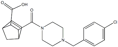 3-(4-(4-chlorobenzyl)piperazine-1-carbonyl)bicyclo[2.2.1]hept-5-ene-2-carboxylic acid Structure
