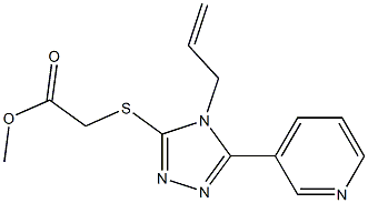 methyl 2-((4-allyl-5-(pyridin-3-yl)-4H-1,2,4-triazol-3-yl)thio)acetate Structure