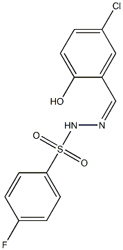 (Z)-N'-(5-chloro-2-hydroxybenzylidene)-4-fluorobenzenesulfonohydrazide Structure