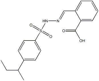 (E)-2-((2-((4-(sec-butyl)phenyl)sulfonyl)hydrazono)methyl)benzoic acid Structure