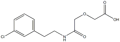 2-(2-((3-chlorophenethyl)amino)-2-oxoethoxy)acetic acid Structure