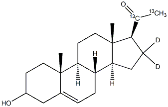 Pregnenolone-[20,21-13C2, 16,16-D2] Structure