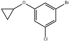 1-bromo-3-chloro-5-cyclopropoxybenzene 구조식 이미지