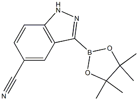 3-(4,4,5,5-tetramethyl-1,3,2-dioxaborolan-2-yl)-indazole-5-carbonitrile 구조식 이미지
