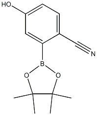 4-hydroxy-2-(4,4,5,5-tetramethyl-1,3,2-dioxaborolan-2-yl)benzonitrile 구조식 이미지