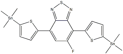 5-fluoro-4,7-bis(5-(trimethylstannyl)thiophen-2-yl)benzo[c][1,2,5]thiadiazole 구조식 이미지