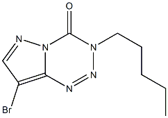8-bromo-3-pentylpyrazolo[5,1-d][1,2,3,5]tetrazin-4(3H)-one 구조식 이미지