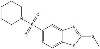 2-METHYLTHIO-N,N-PENTAMETHYLENE-5-BENZOTHIAZOLESULFONAMIDE Structure