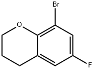 8-BROMO-6-FLUORO-3,4-DIHYDRO-2H-1-BENZOPYRAN 구조식 이미지