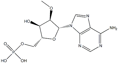 2'-O-Methyl-adenosine-5'-monophosphate 구조식 이미지