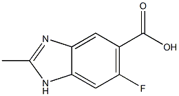 6-fluoro-2-methyl-1H-benzo[d]imidazole-5-carboxylicacid Structure