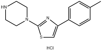 1-[4-(4-methylphenyl)-1,3-thiazol-2-yl]piperazine hydrochloride Structure