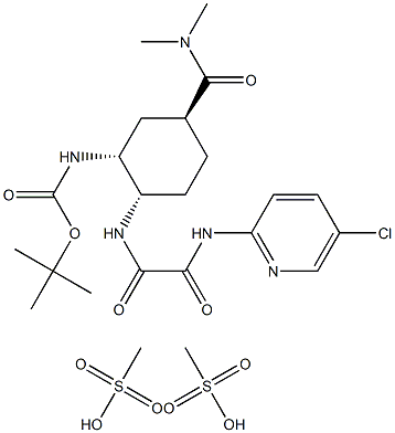 2770688-74-7 N1-(5-chloropyridin-2-yl)-N2-
((1S,2R,4S)-2-[(tert-
Butoxycarbonyl)Amino ]-4-
[(dimethylamino)carbonyl]-
cyclohexyl) oxalamide
dimethanesulfonate