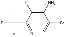 4-Amino-5-bromo-3-iodo-2-trifluoromethylpyridine Structure