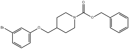 Benzyl 4-((3-bromophenoxy)methyl)piperidine-1-carboxylate 구조식 이미지